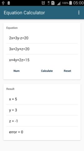 Algebra Equation Calculator для Android — скриншот 1