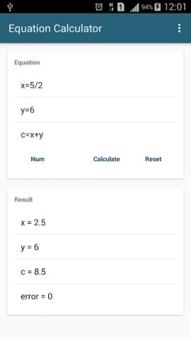 Algebra Equation Calculator для Android — скриншот 4
