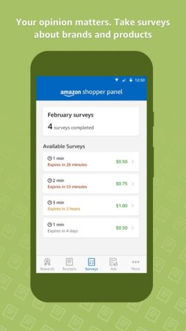 Amazon Shopper Panel для Android — скриншот 3