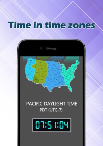 America time clock : USA time для Android — скриншот 2
