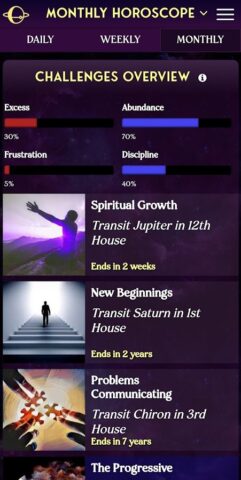AstroMatrix Birth Horoscopes для Android — скриншот 1