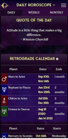 AstroMatrix Birth Horoscopes для Android — скриншот 4