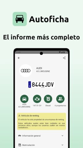 Autoficha — Informe DGT для Android — скриншот 1