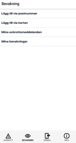 Avbrottsinfo для Android — скриншот 2
