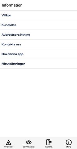 Avbrottsinfo для Android — скриншот 4