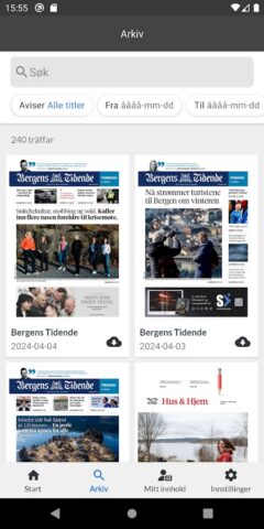 BT e-avis для Android — скриншот 2