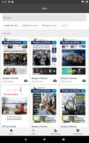 BT e-avis для Android — скриншот 4