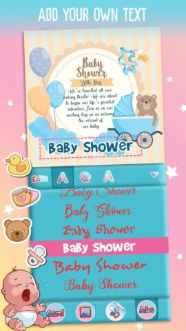 Приглашение На Бэби Шауэр для Android — скриншот 4