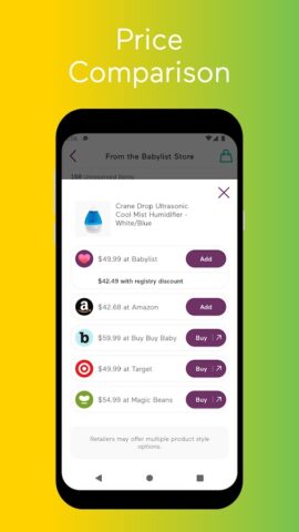 Babylist Baby Registry для Android — скриншот 4