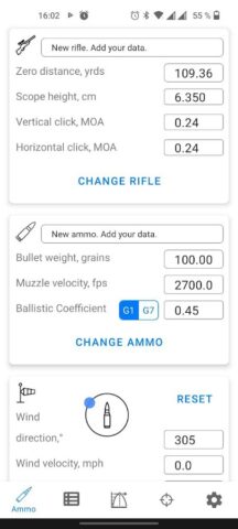 Ballistics Calculator 2026 для Android — скриншот 3