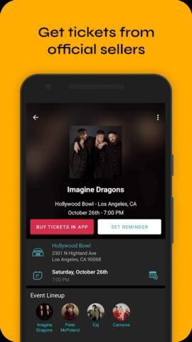 Bandsintown Concerts для Android — скриншот 2