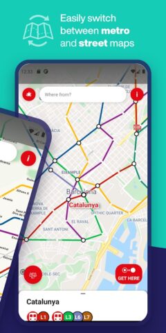 Barcelona Metro Map & Routing для Android — скриншот 2