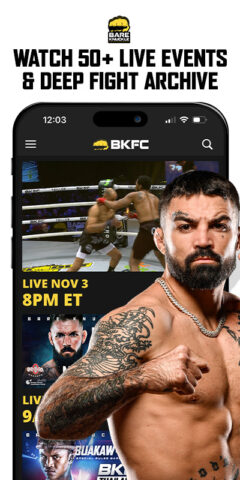 Bare Knuckle BKFC для Android — скриншот 1
