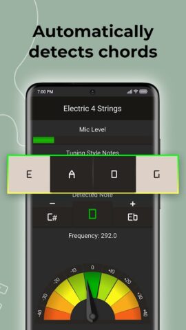 тюнер для бас-гитары для Android — скриншот 3