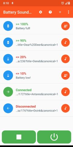 Battery Sound Notification для Android — скриншот 1