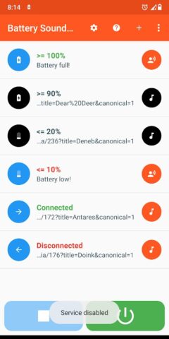 Battery Sound Notification для Android — скриншот 4