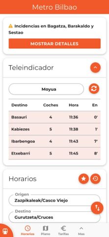Bilbao Metro, Tren y Tranvía для Android — скриншот 2