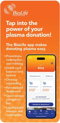BioLife Plasma Services для Android — скриншот 1