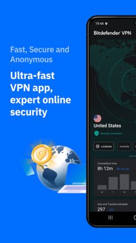 Bitdefender VPN: Fast & Secure для Android — скриншот 1