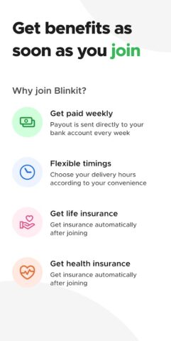 Blinkit Delivery Partner для Android — скриншот 1