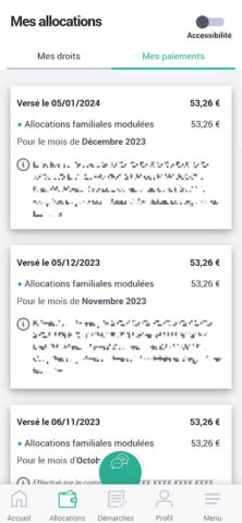 Caf — Mon Compte для Android — скриншот 3
