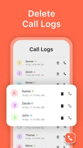 Call Log Delete-Backup Restore для Android — скриншот 1