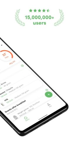Счетчик кал./углеводов/жиров для Android — скриншот 2