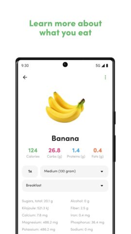 Счетчик кал./углеводов/жиров для Android — скриншот 5
