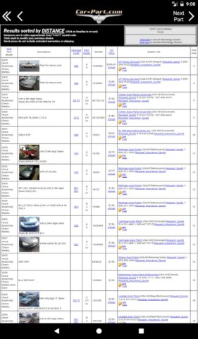 Car-Part.com Used Auto Parts для Android — скриншот 5