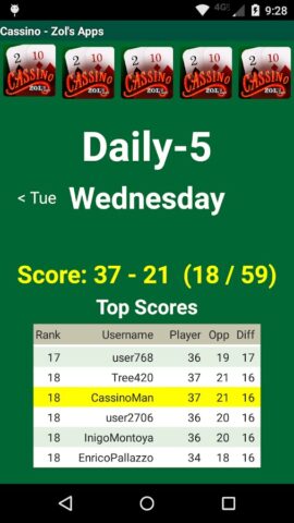 Cassino Card Game для Android — скриншот 3