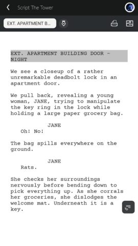 Celtx Screenplay для Android — скриншот 5