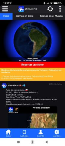 Chile Alerta — En tiempo real для Android — скриншот 1