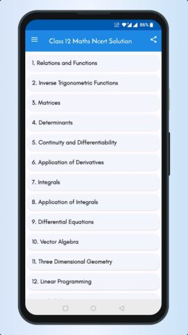 Class 12 Maths NCERT Solutions для Android — скриншот 1