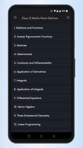Class 12 Maths NCERT Solutions для Android — скриншот 4