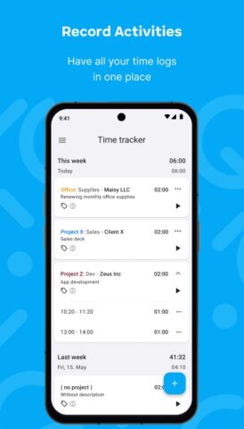 Clockify — Time Tracker для Android — скриншот 1