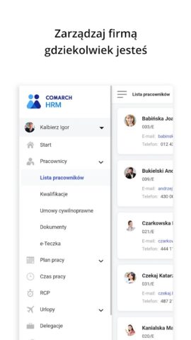 Comarch HRM для Android — скриншот 1