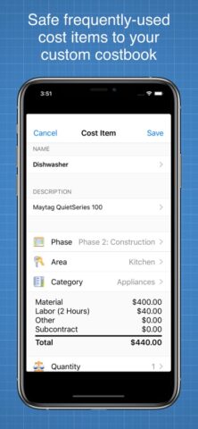 Construction Cost Estimator для iOS — скриншот 5