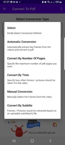 Convert Video To Pdf File для Android — скриншот 3