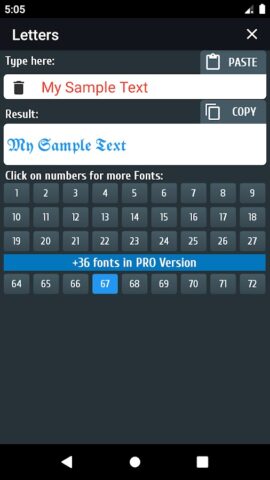 Cool text and symbols для Android — скриншот 1