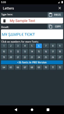 Cool text and symbols для Android — скриншот 4