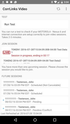 CorrLinks Video для Android — скриншот 2