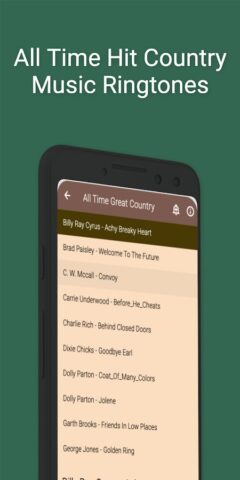 Country Music Ringtones для Android — скриншот 4