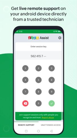 Customer App — Zoho Assist — скриншот 1