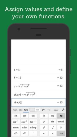 Научный калькулятор Desmos для Android — скриншот 3