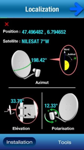Dish Install, Pointer & Align для Android — скриншот 2