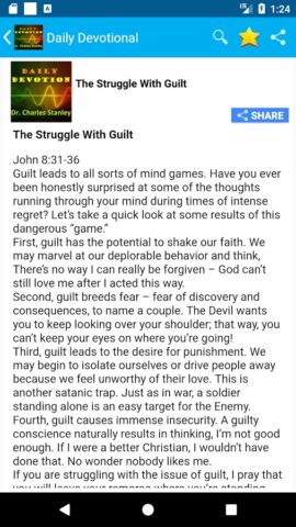 Dr. Charles Stanley Devotional для Android — скриншот 3