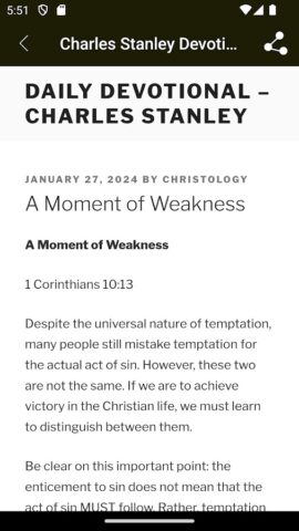 Dr. Charles Stanley Devotional для Android — скриншот 5
