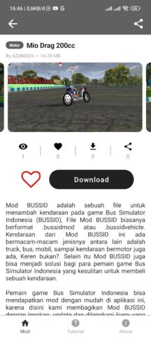 Drag Bike Simulator Mod Bussid для Android — скриншот 4