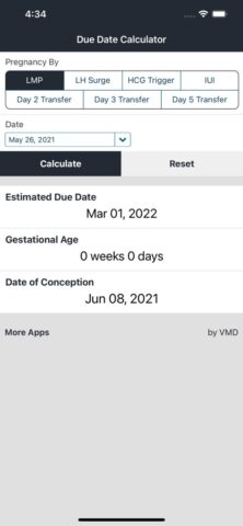 Due Date Calculator: Fertility для iOS — скриншот 1