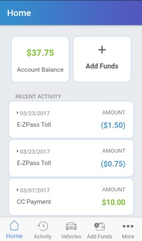 EZ Tolls MA для Android — скриншот 1